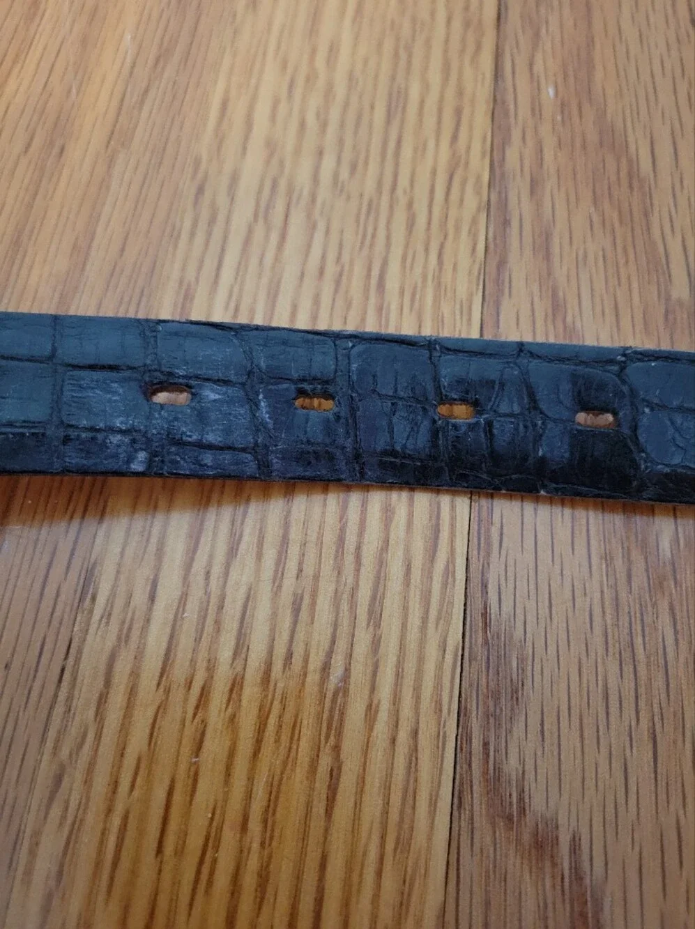 Ceintures Women's Vintage Black Genuine Alligator Belt Size 36 Steerhide Lined